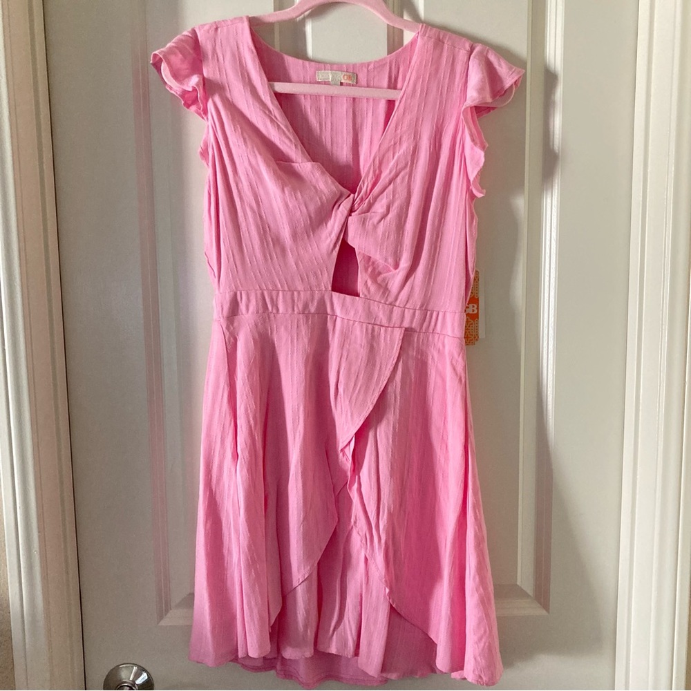 NWT GB Women’s Pink Ruffle Mini Dress